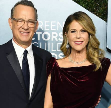 Tom Hank with his wife, Rita Wilson